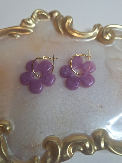 Boucles d'oreilles pampille marguerite