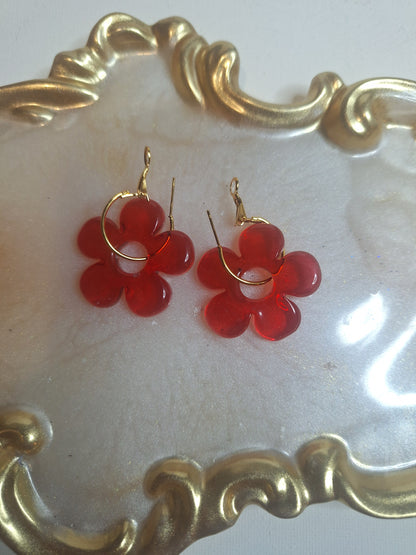 Boucles d'oreilles pampille marguerite