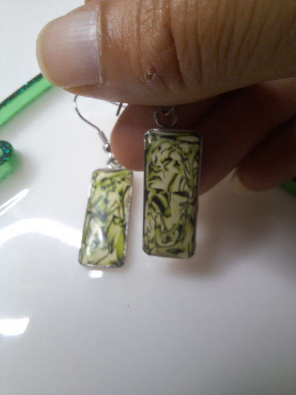 Boucles d'oreilles rectangle