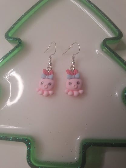 Boucles d'oreilles pieuvre