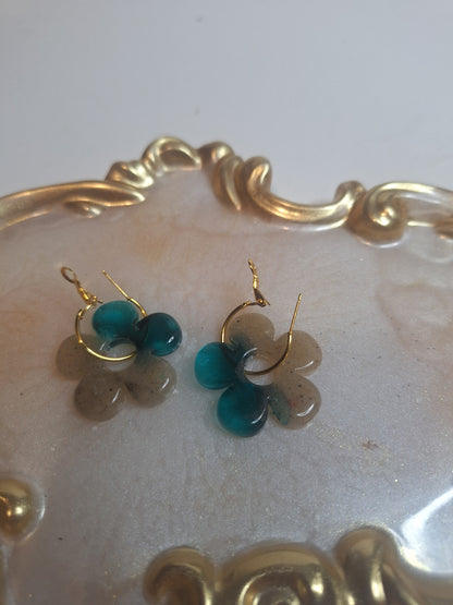 Boucles d'oreilles pampille marguerite