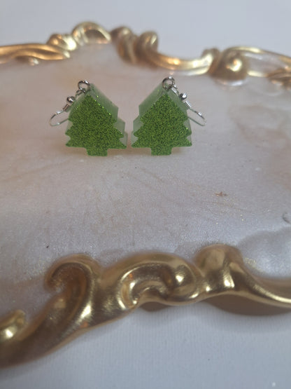 Boucles d'oreilles sapin de Noël 🎄