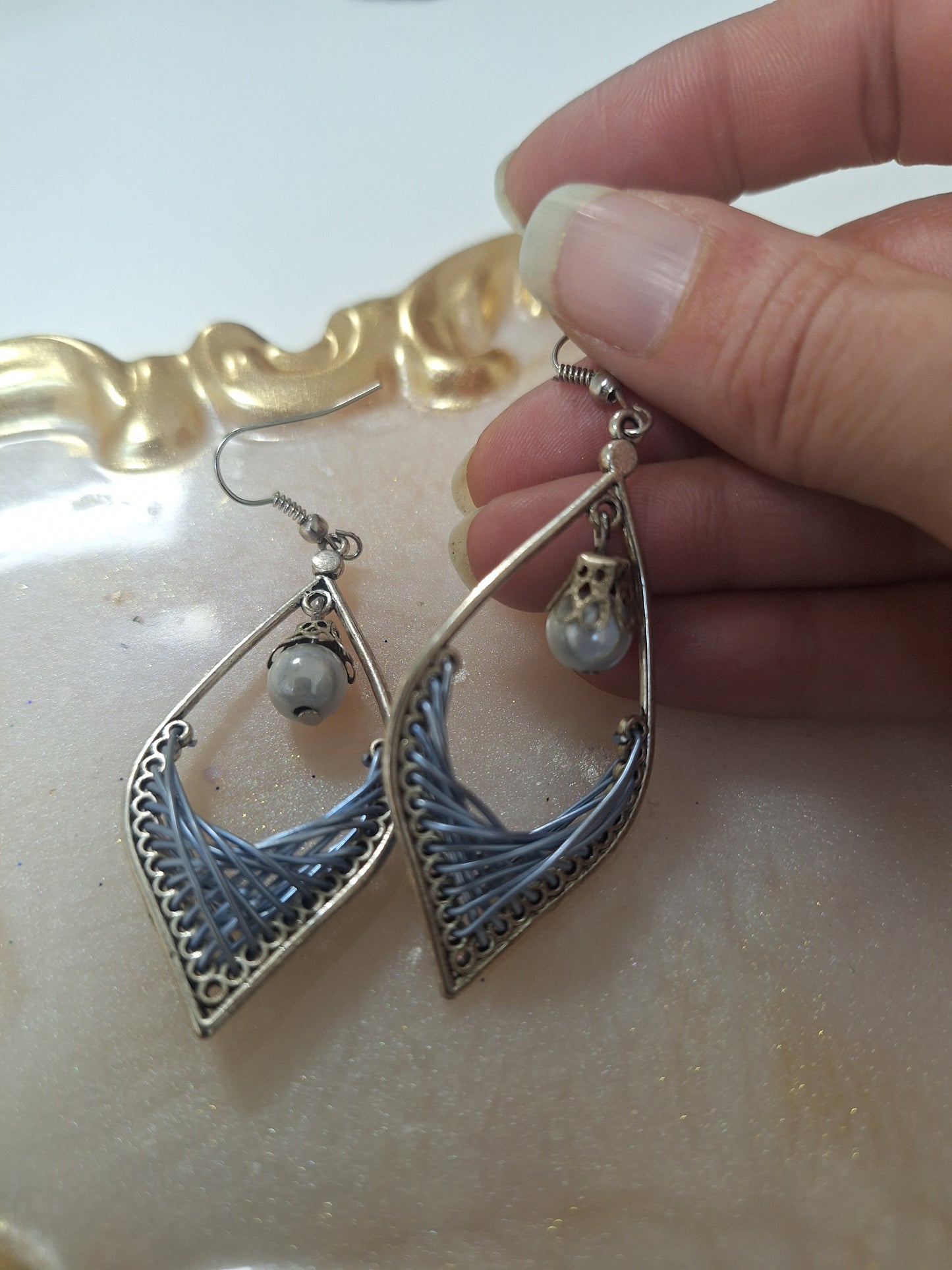 Boucles d'oreilles tressées