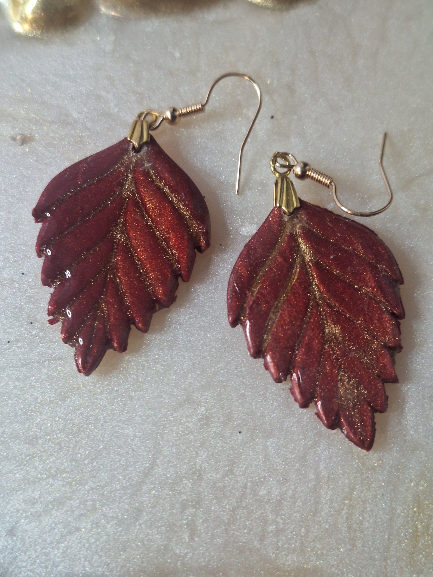 Boucles d'oreilles feuille