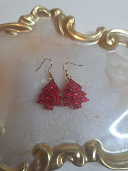 Boucles d'oreilles sapin de Noël 🎄