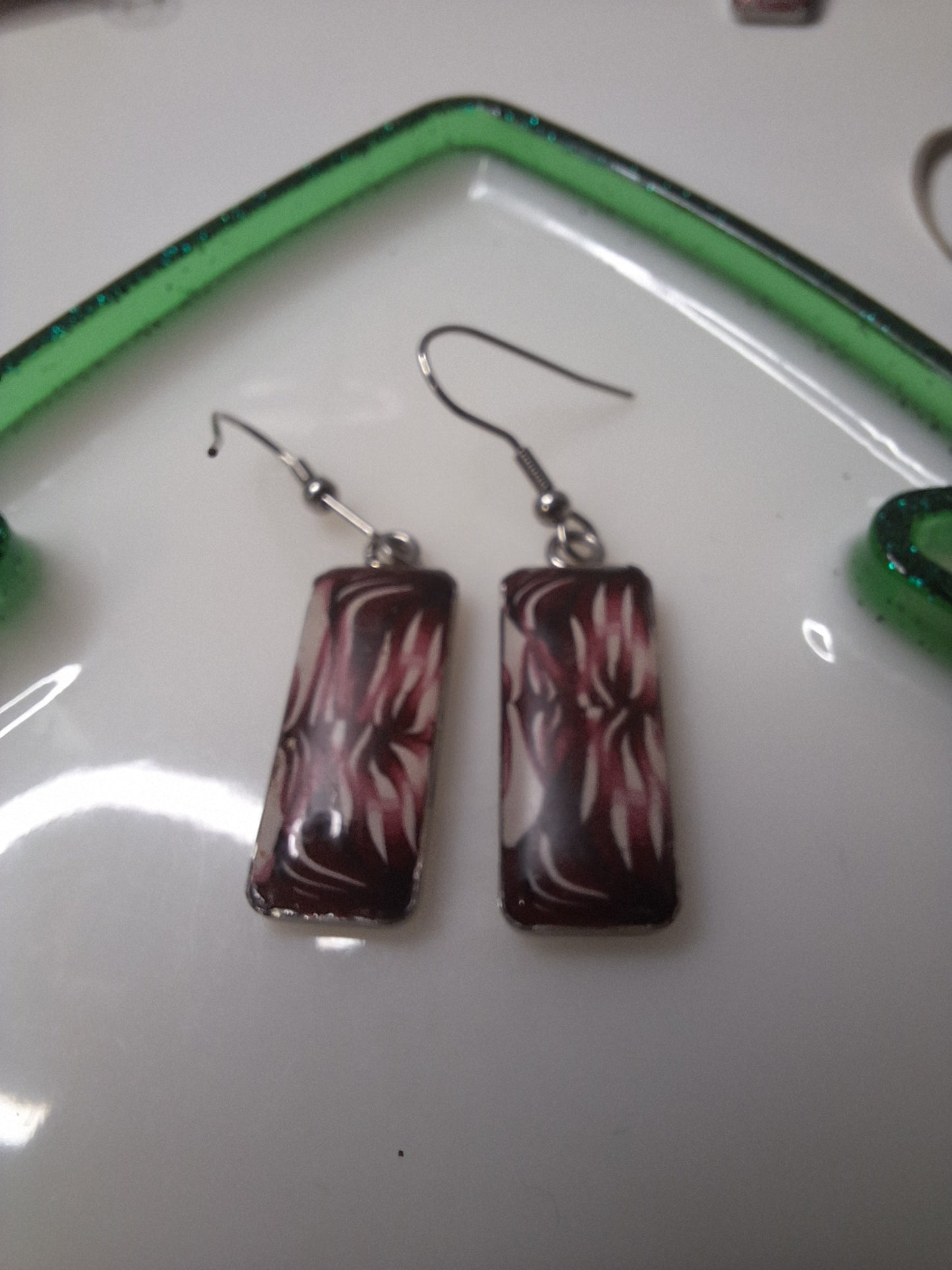 Boucles d'oreilles rectangle