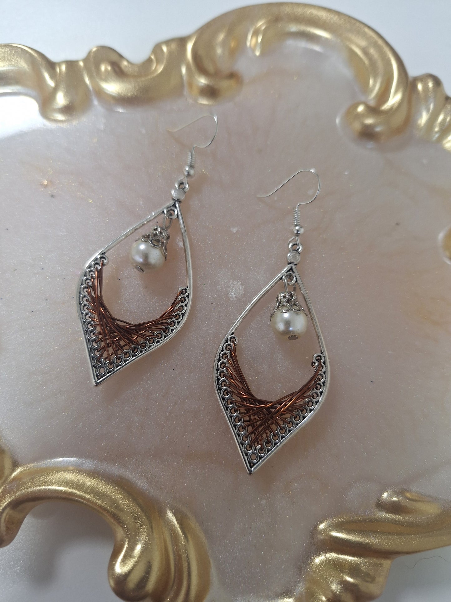Boucles d'oreilles tressées