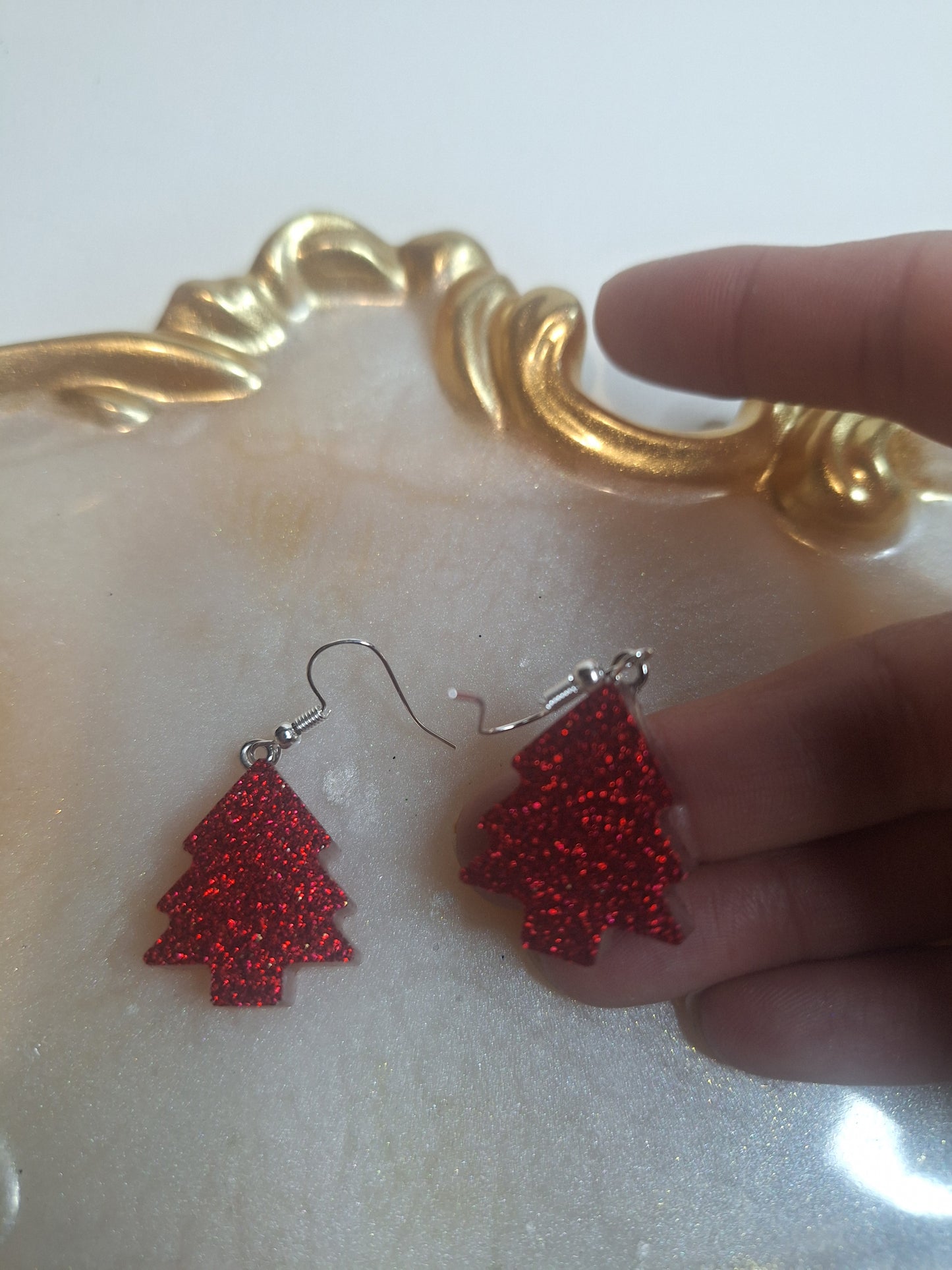 Boucles d'oreilles sapin de Noël 🎄