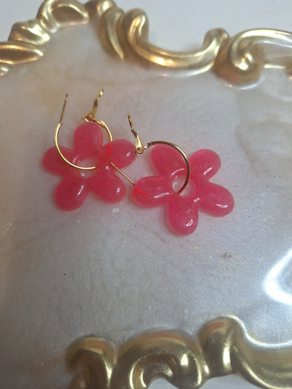 Boucles d oreilles 5 pétales