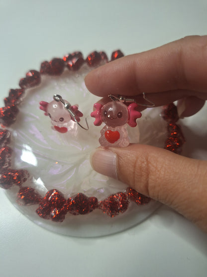 Boucles d'oreilles axolotl