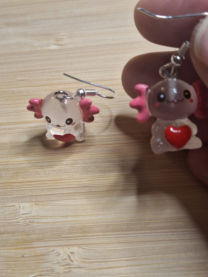 Boucles d'oreilles axolotl