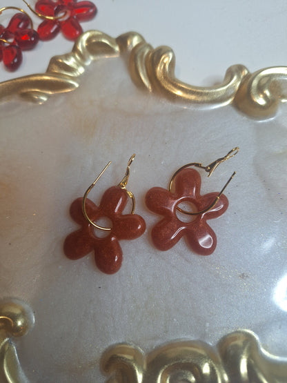 Boucles d oreilles 5 pétales