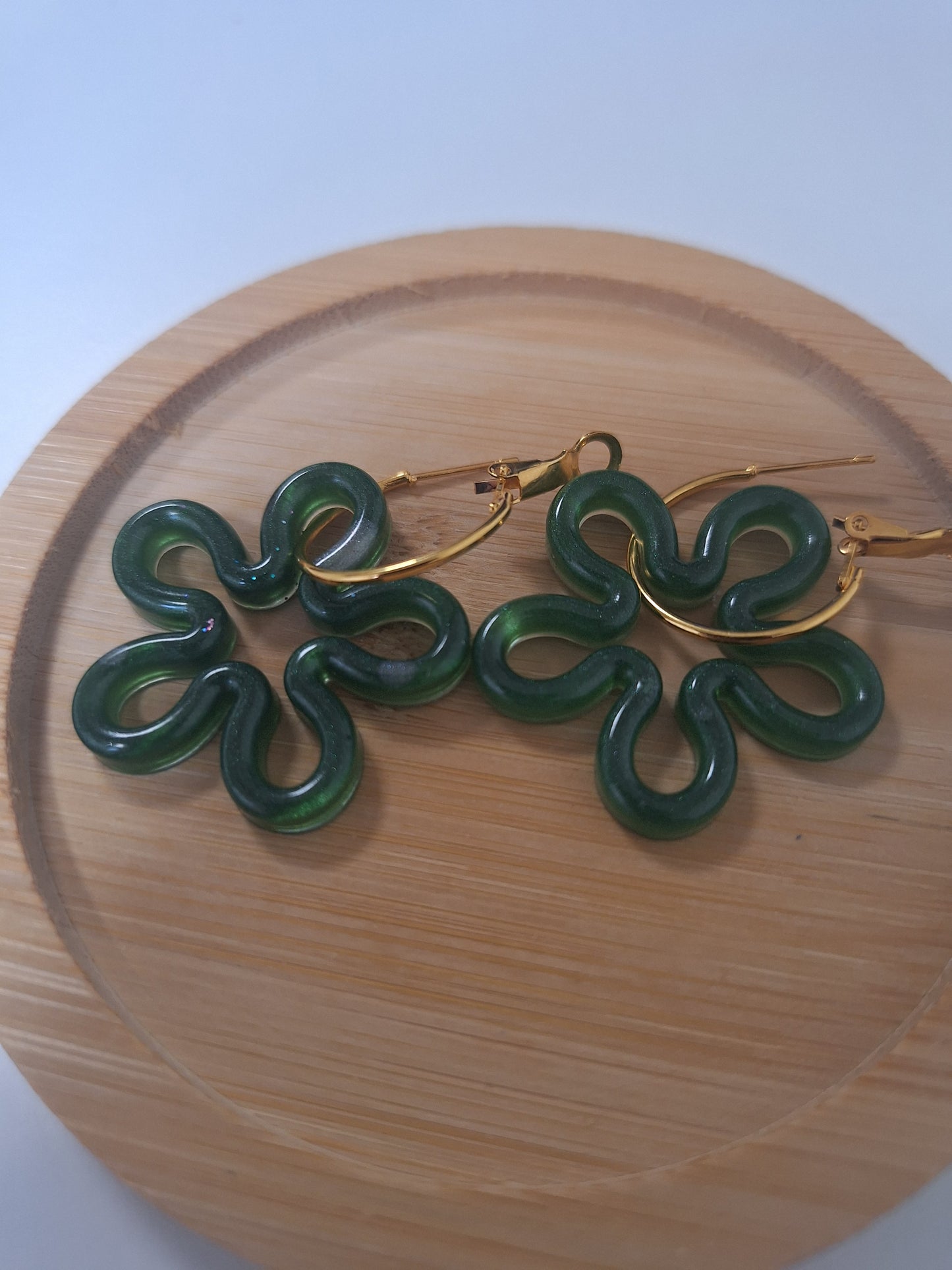 Boucles d'oreilles pampille fleur