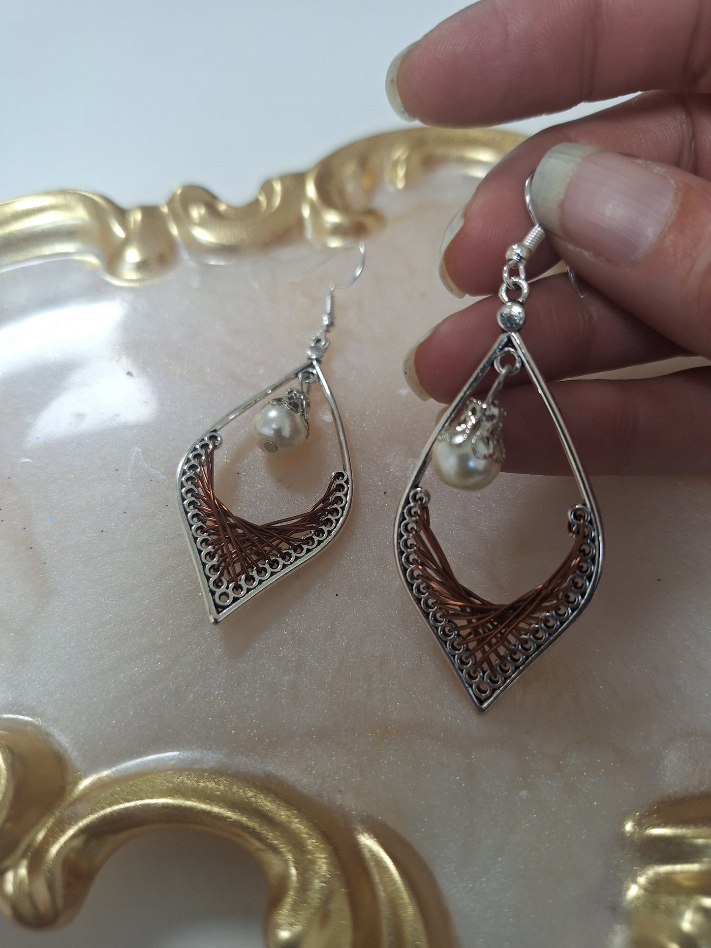 Boucles d'oreilles tressées