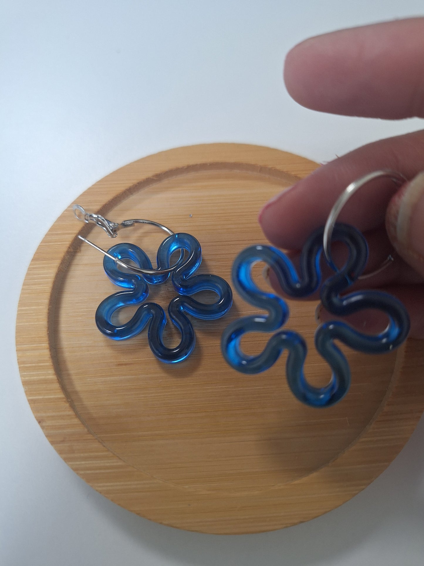 Boucles d'oreilles pampille fleur