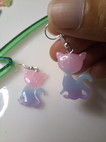 Boucles d'oreilles chat