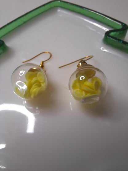 Boucles d oreilles globe fruit