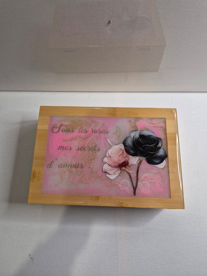 Boite a bijoux rose