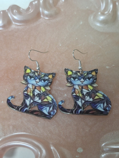 Boucles d'oreilles chat