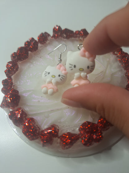 Boucles d'oreilles hello kitty
