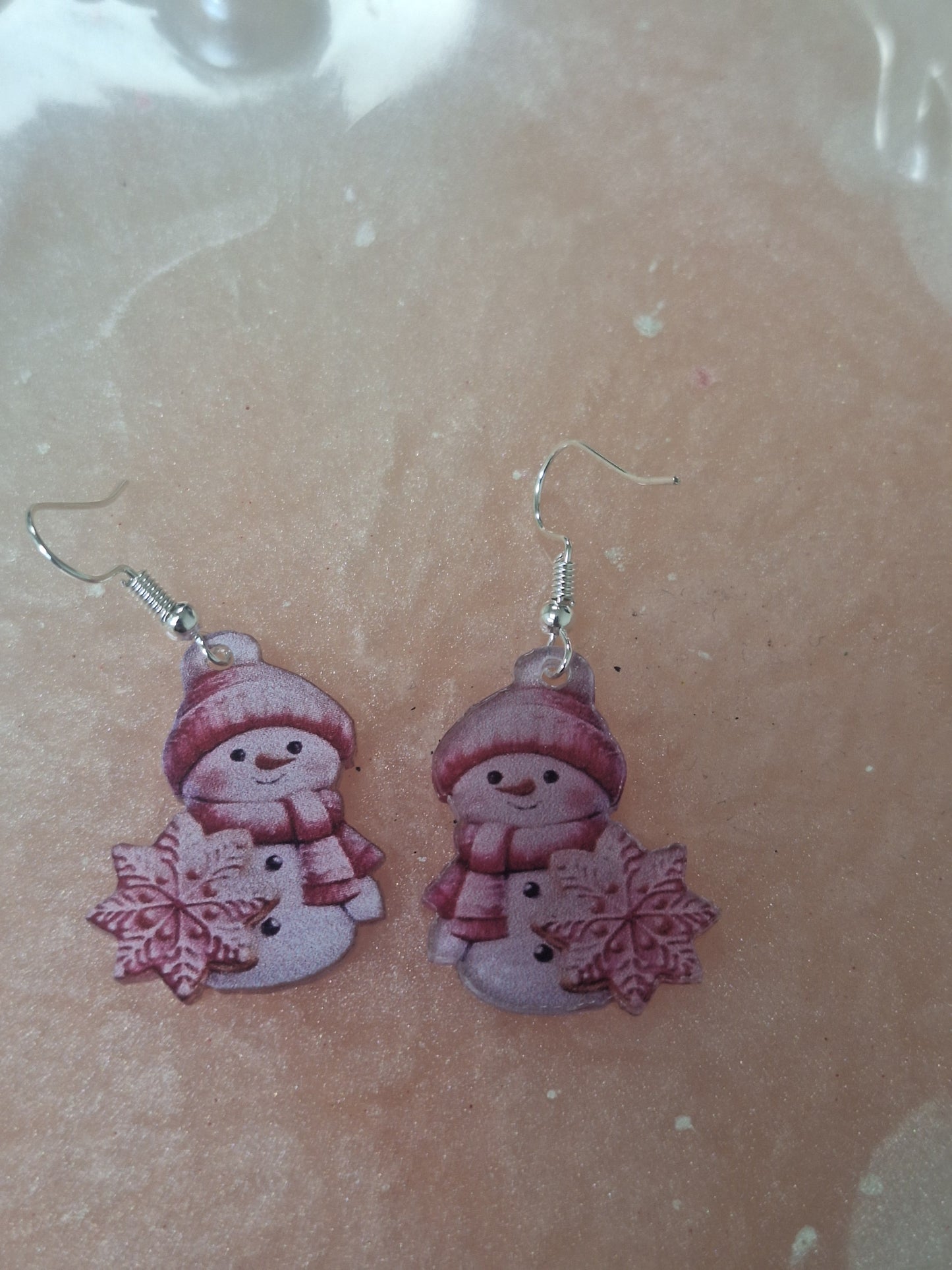 Boucles d'oreilles bonhomme de neige