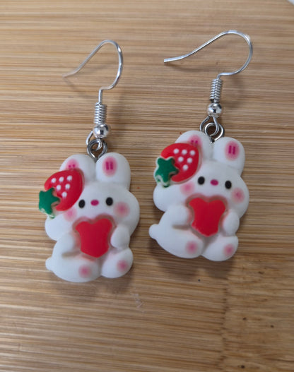 Boucles d'oreilles lapin
