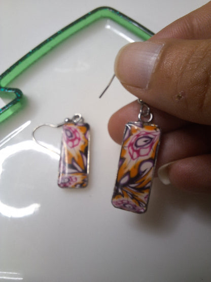 Boucles d'oreilles rectangle