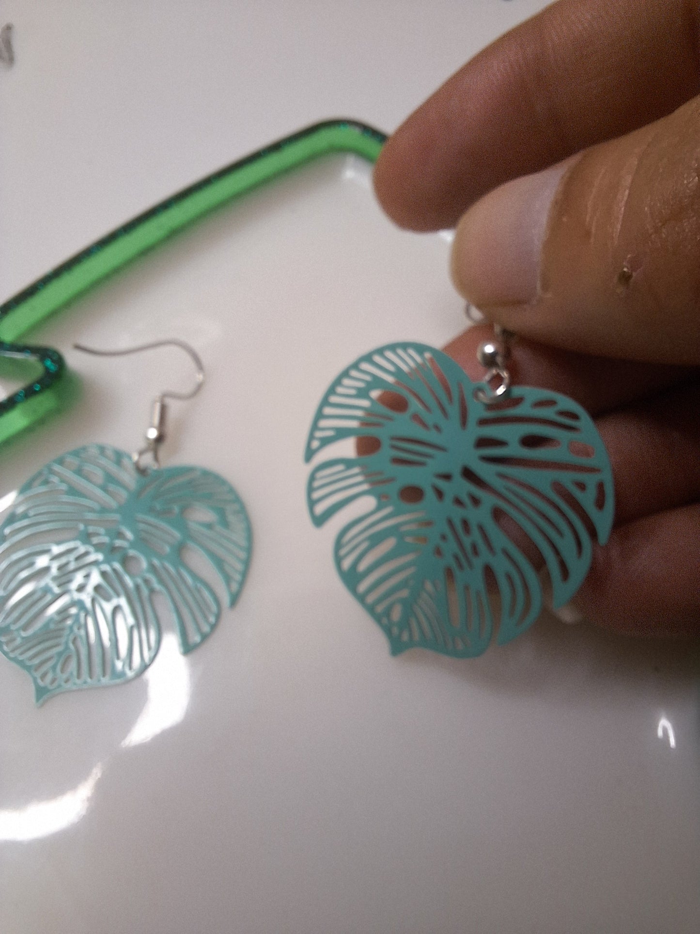 Boucles d'oreilles feuille