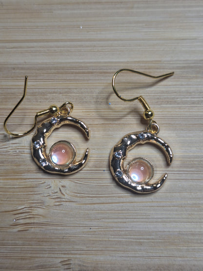 Boucles d'oreilles lune