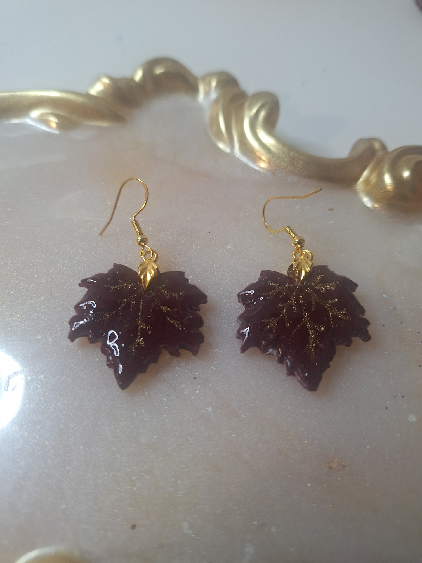 Boucles d'oreilles feuille d érable 🍁