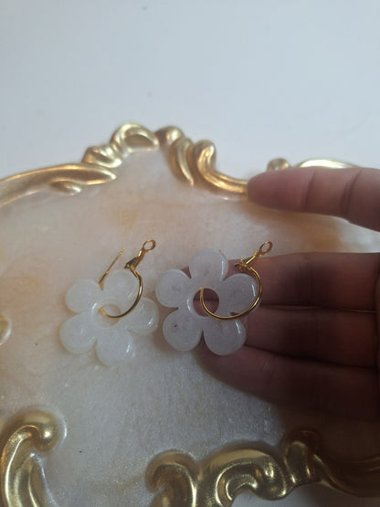 Boucles d'oreilles pampille marguerite