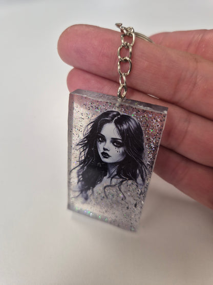 Porte cle jeune femme