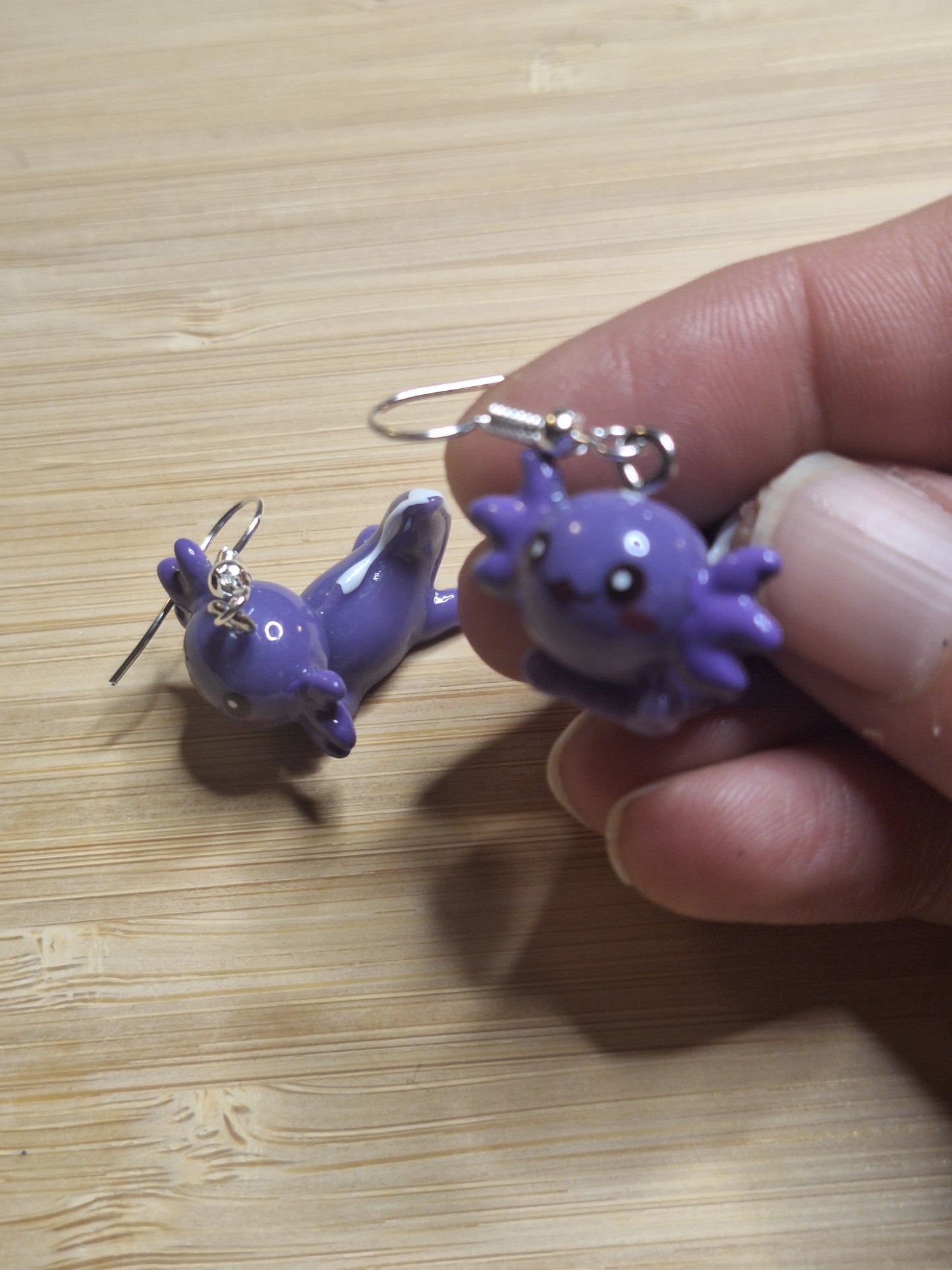 Boucles d'oreilles axolotl