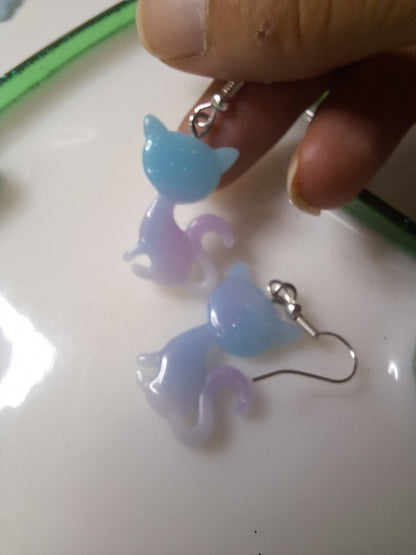 Boucles d'oreilles chat