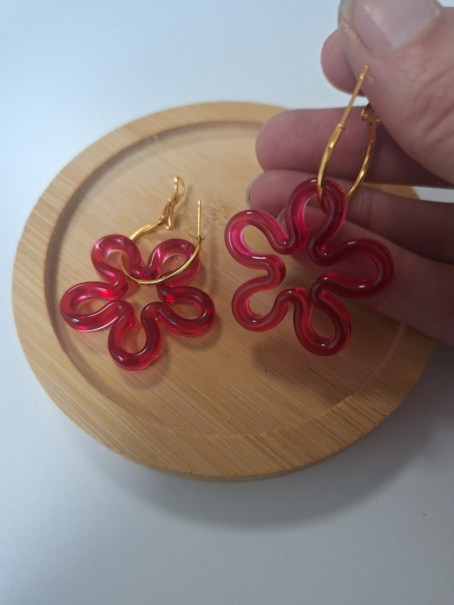 Boucles d'oreilles pampille fleur