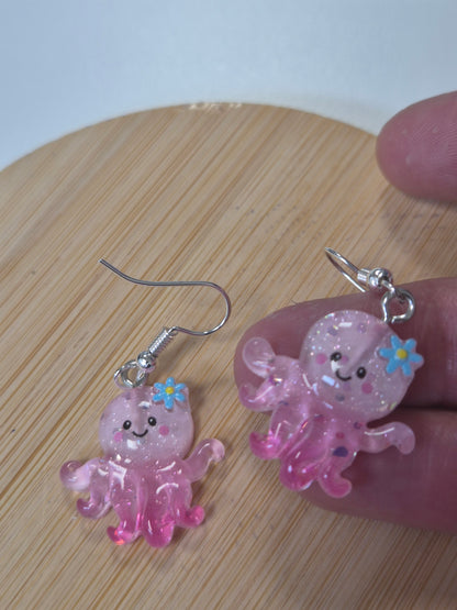 Boucles d'oreilles méduse