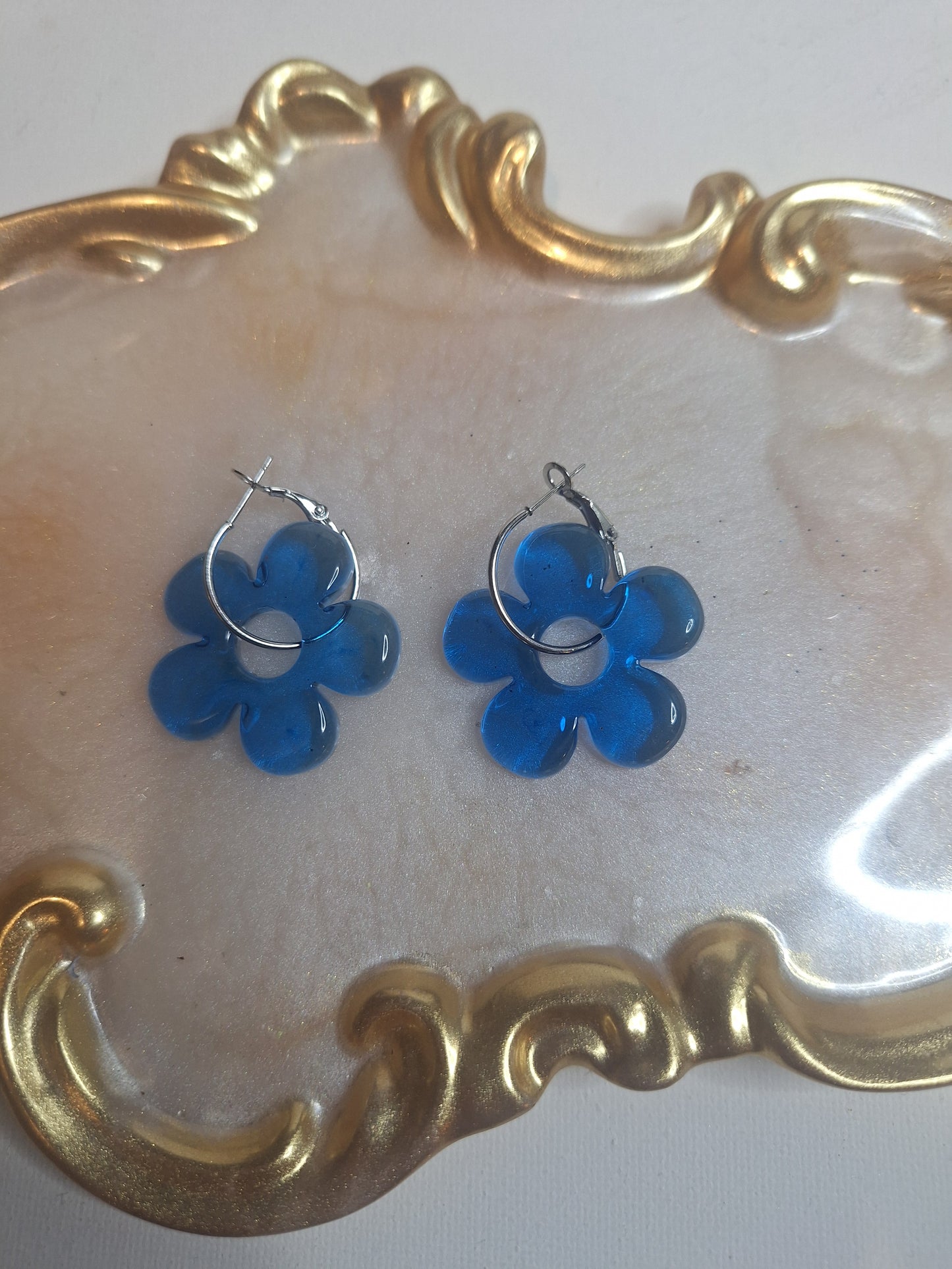 Boucles d'oreilles pampille marguerite