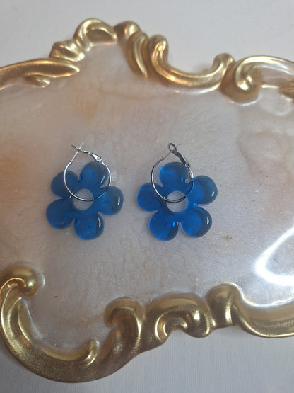 Boucles d'oreilles pampille marguerite