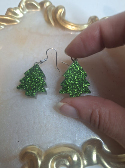 Boucles d'oreilles sapin de Noël 🎄