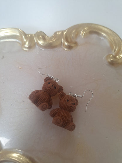 Boucles d'oreilles ourson