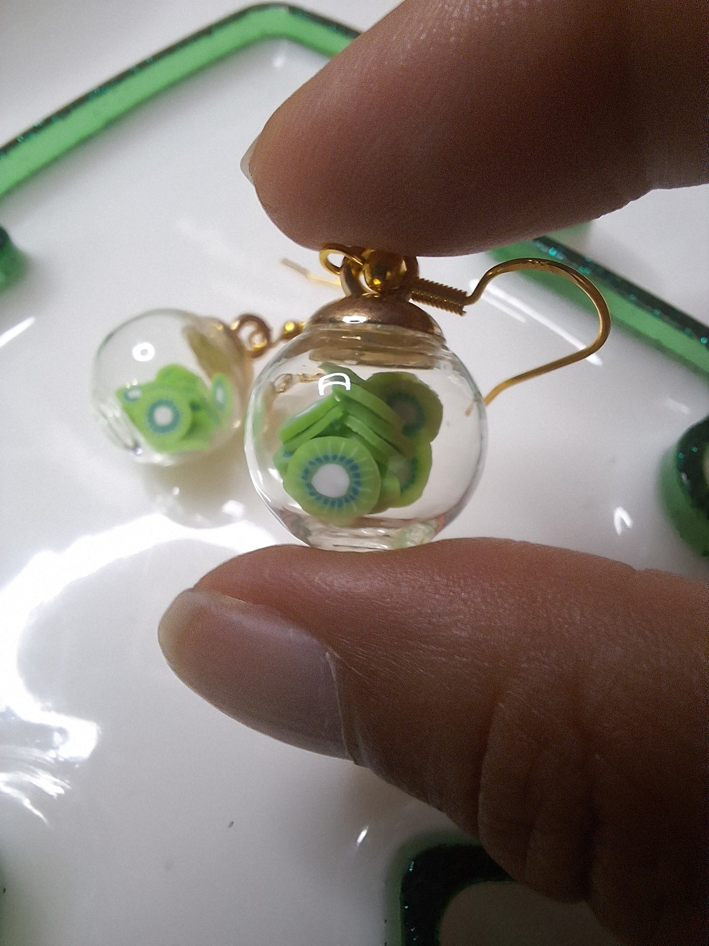 Boucles d oreilles globe fruit