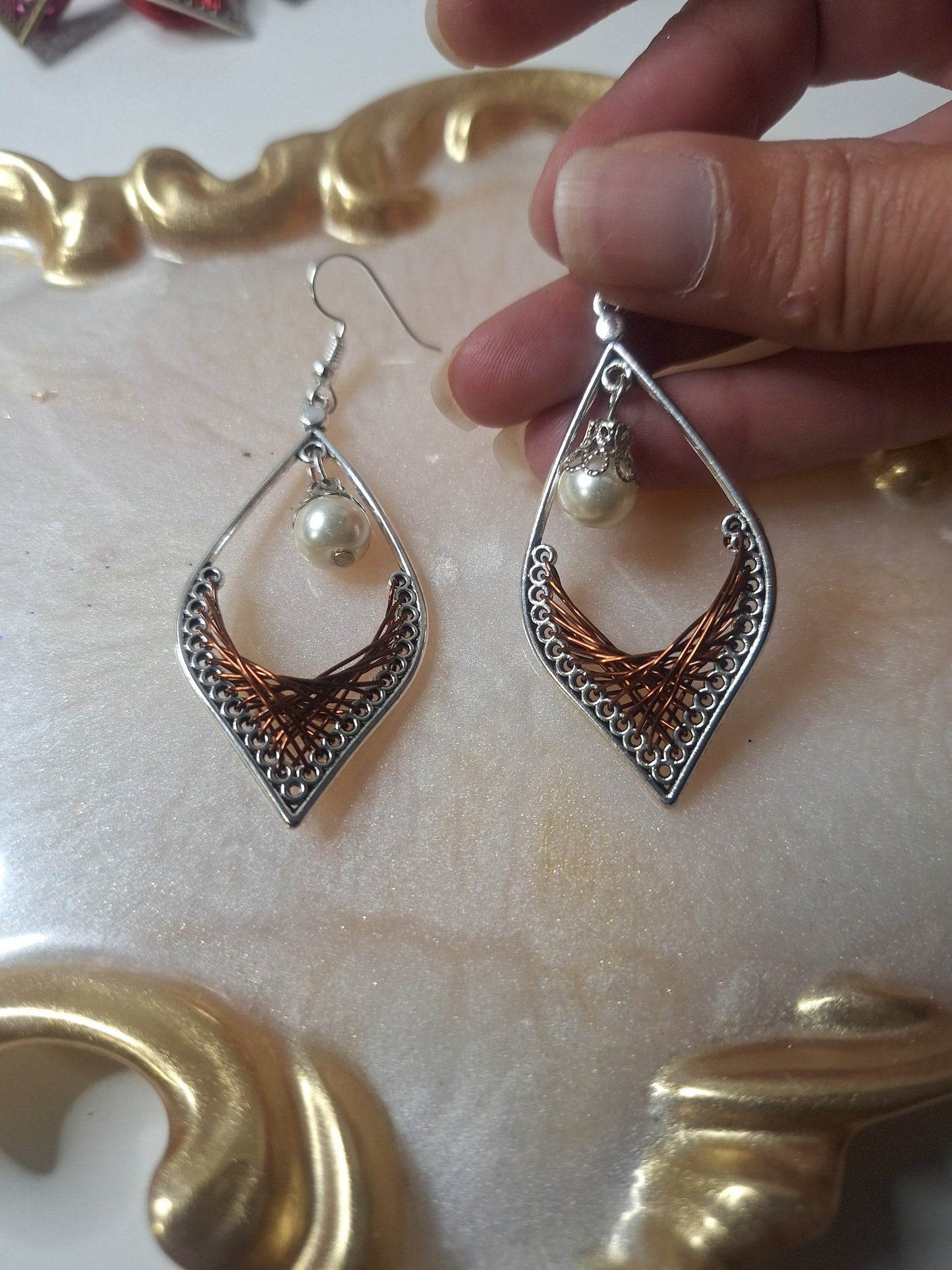 Boucles d'oreilles tressées