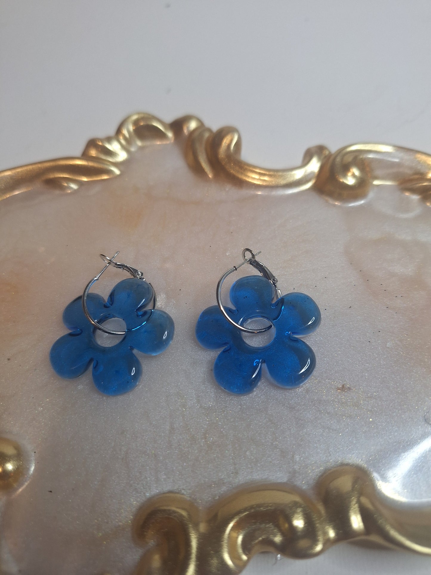 Boucles d'oreilles pampille marguerite