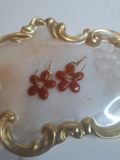 Boucles d oreilles 5 pétales