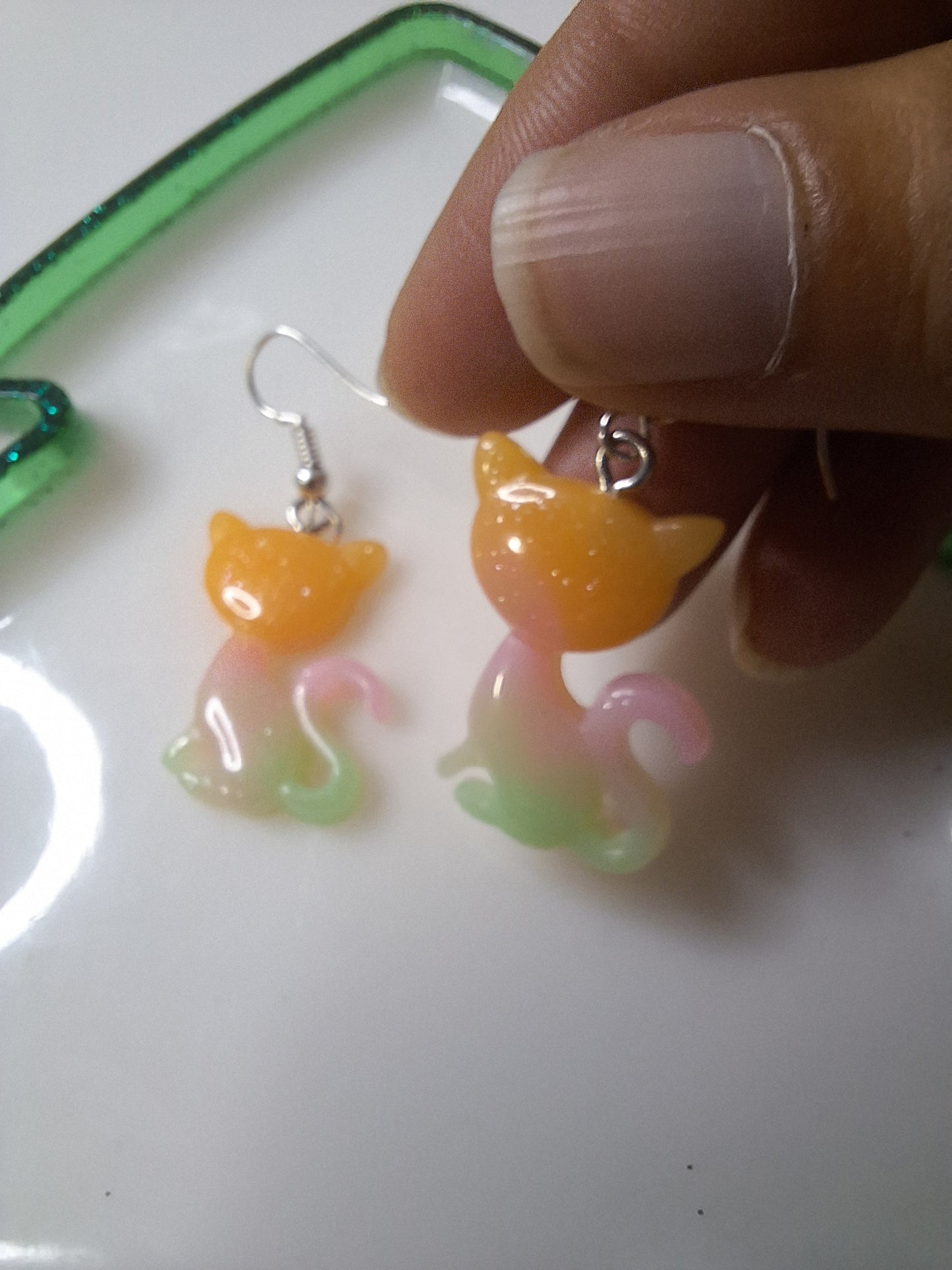Boucles d'oreilles chat
