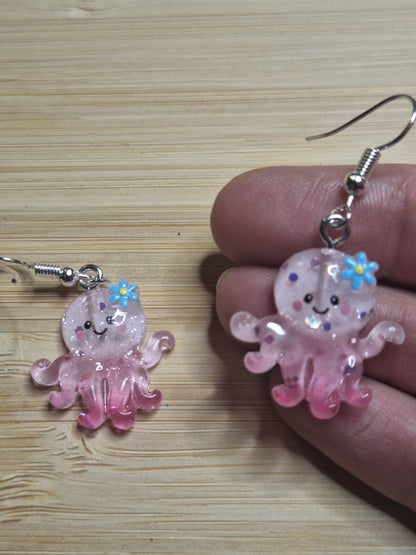 Boucles d'oreilles pieuvre