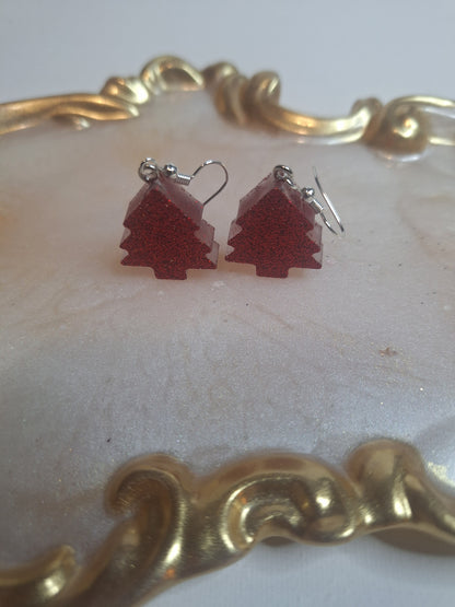Boucles d'oreilles sapin de Noël 🎄