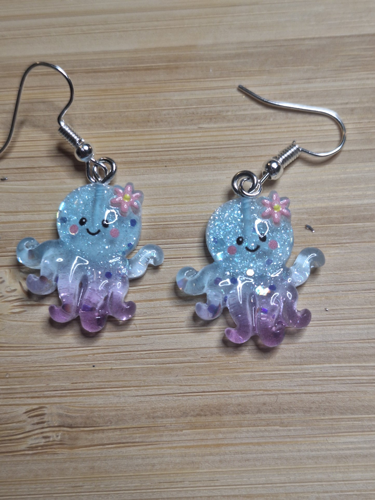 Boucles d'oreilles pieuvre