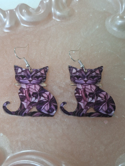 Boucles d'oreilles chat
