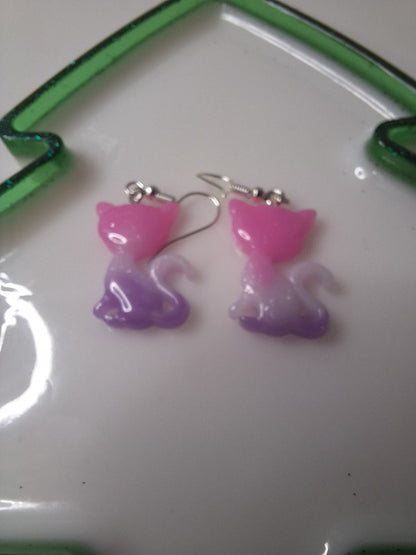 Boucles d'oreilles chat
